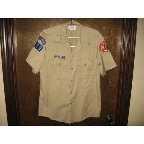 Youth Dickies Trailblazers Royal Rangers Rocky Mountain 111 Scouting Shirt Sz L - Picture 1 of 3